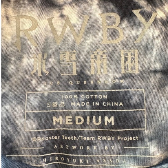 RWBY Ice Queendom Hiroyuki Asada Tie Dye Graphic T-Shirt  Medium - Picture 4 of 4